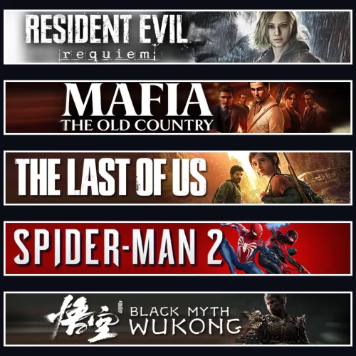  Evil 9 +Mafia +TLOU1 +Spider 2 +Wukong
